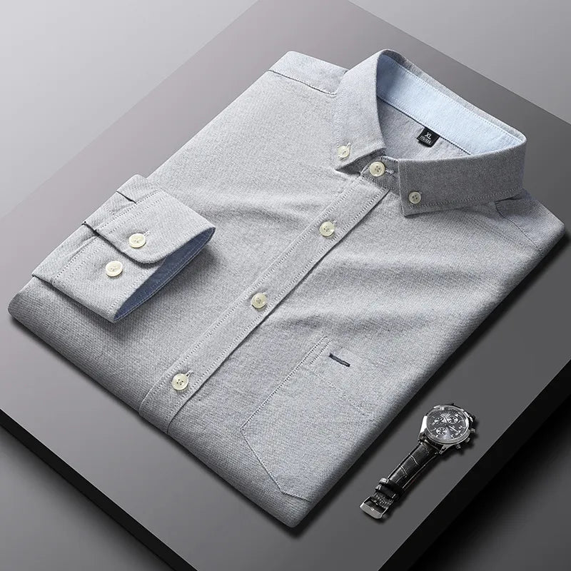 Men's Plus Size Button Down Long Sleeve Shirt mens shirt Luxurious Weddings