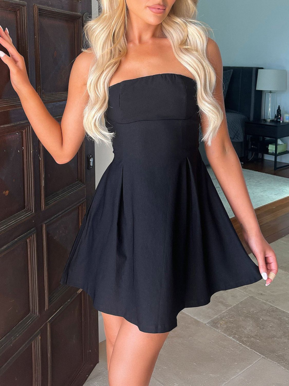 Devine Bow Back Tube Mini Dress Mini dress Luxurious Weddings