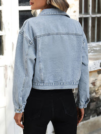 Button Up Denim Jacket with Chest Pockets Denim jacket Luxurious Weddings
