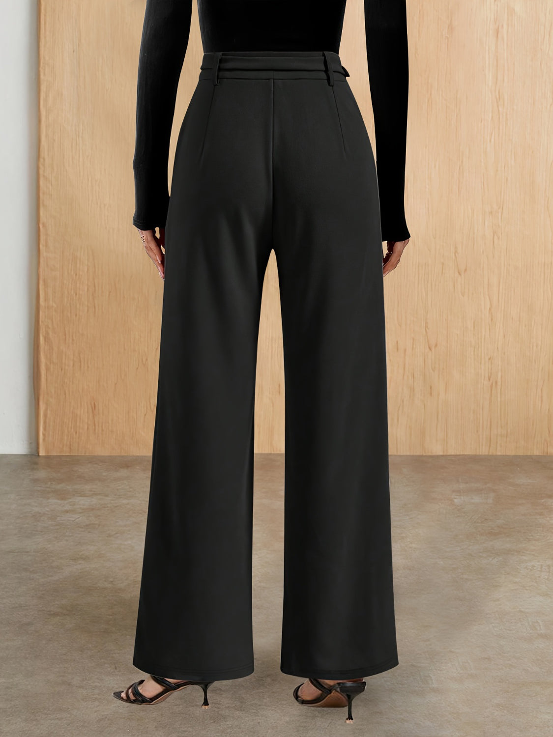 Chain Detail High Waist Pants Pants Luxurious Weddings
