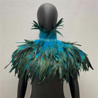 Feather cape scarf chicken feather fake collar shawl Feather Shawl Luxurious Weddings