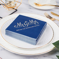 Luxurious Foil Design Cocktail Napkins Napkins Luxurious Weddings