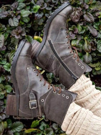 Lace-Up Block Heel Boots boots Luxurious Weddings