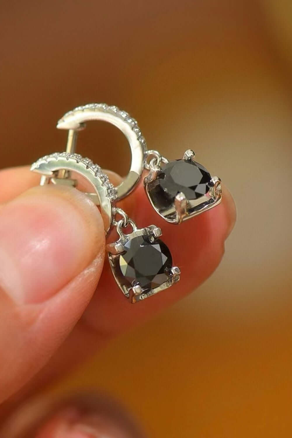 2 Carat Moissanite 925 Sterling Silver Drop Earrings rings Luxurious Weddings