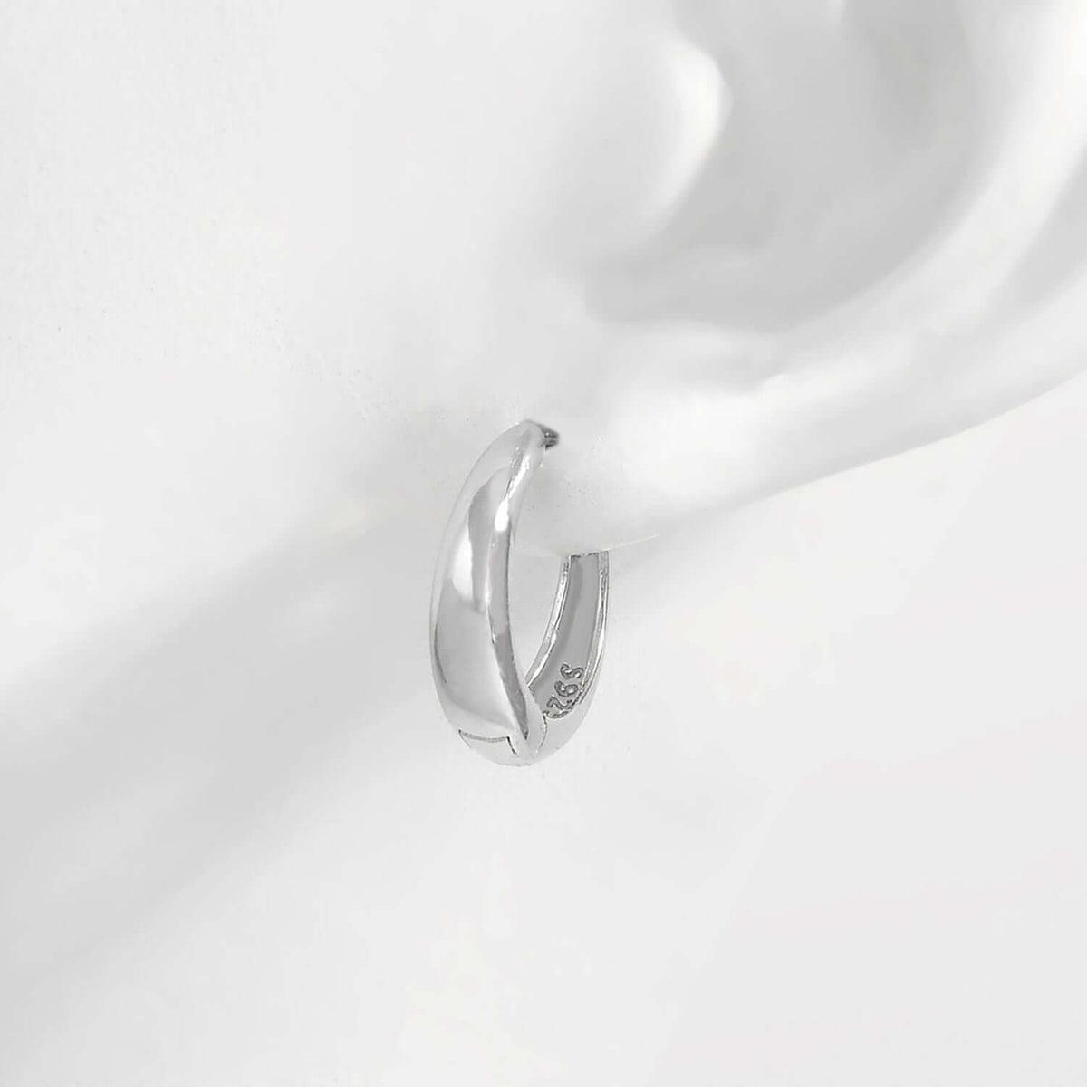 925 Sterling Silver Huggie Earrings Earrings Luxurious Weddings