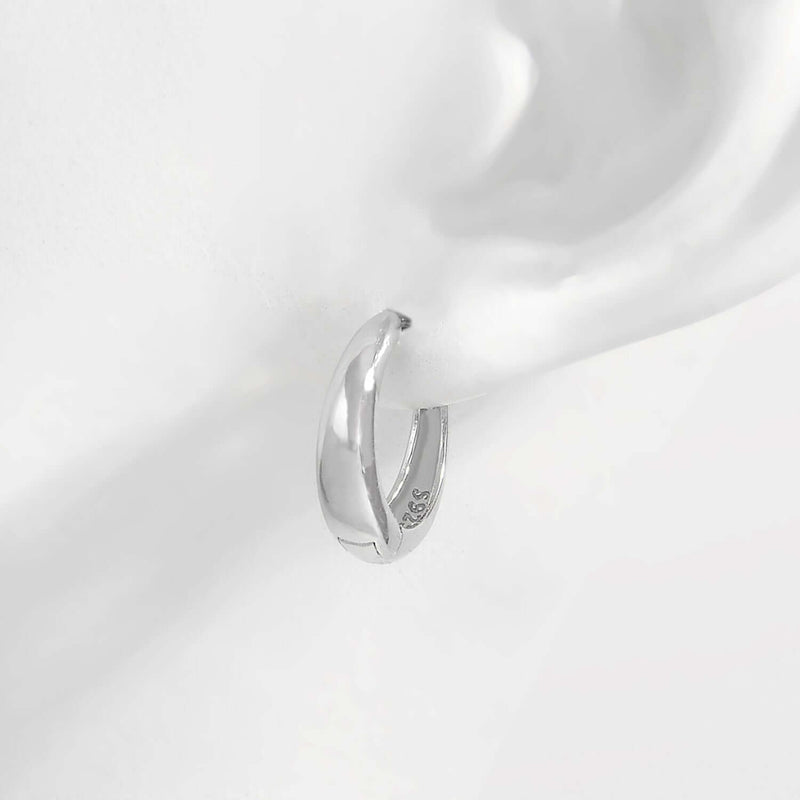 925 Sterling Silver Huggie Earrings Earrings Luxurious Weddings
