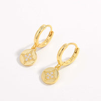 925 Sterling Silver Inlaid Zircon Earrings Earrings Luxurious Weddings