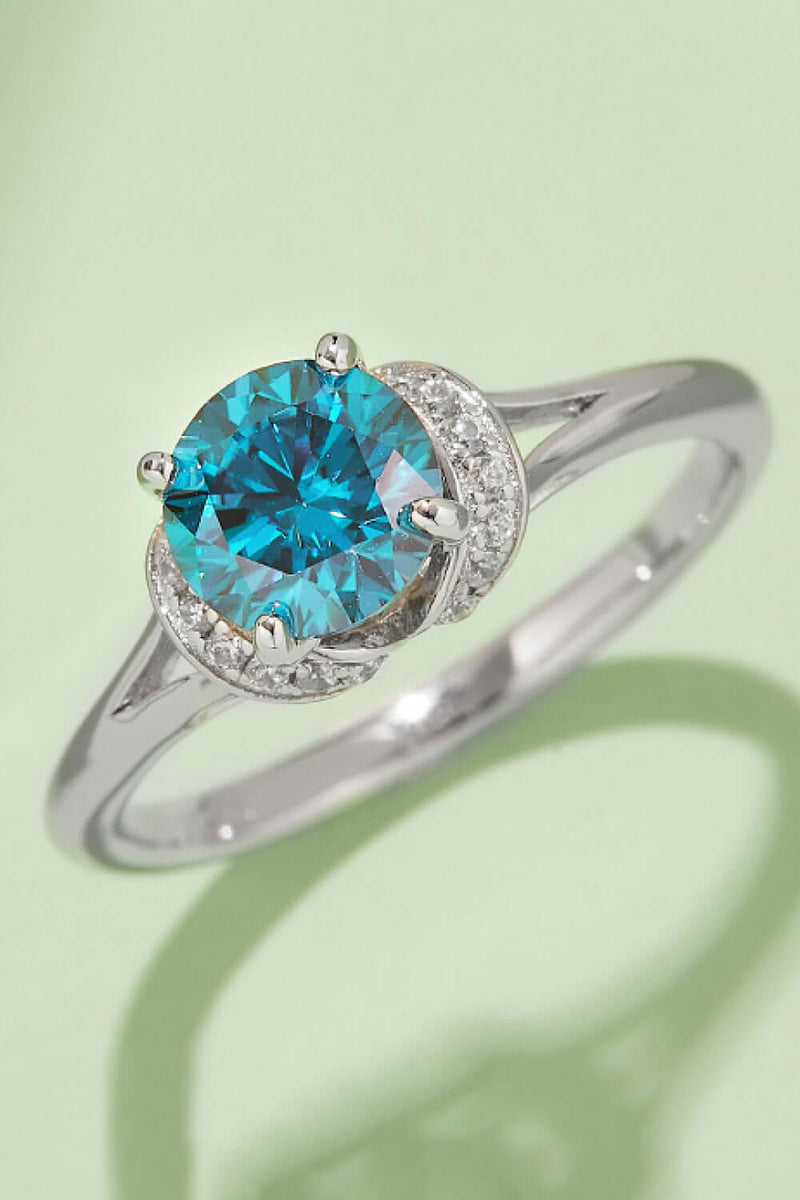1 Carat Moissanite 4-Prong 925 Sterling Silver Ring rings Luxurious Weddings