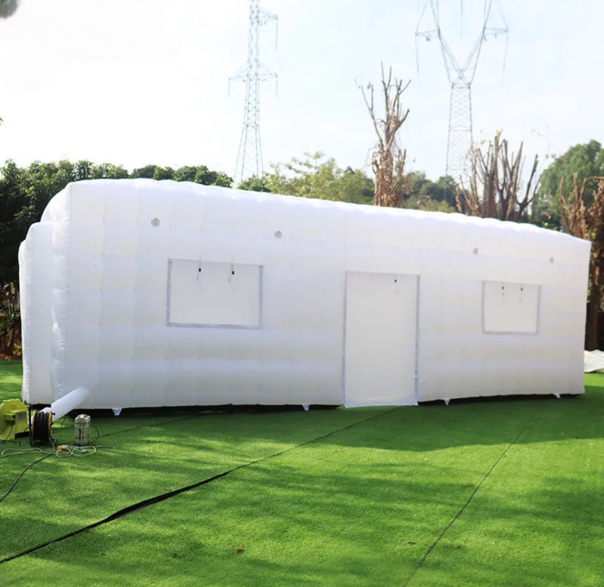 33ft Inflatable LED White Advertising Tent LED Inflatable Luxurious Weddings