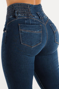 High Waist Buttoned Skinny Hip Lifting Jeans Skinny jeans Luxurious Weddings
