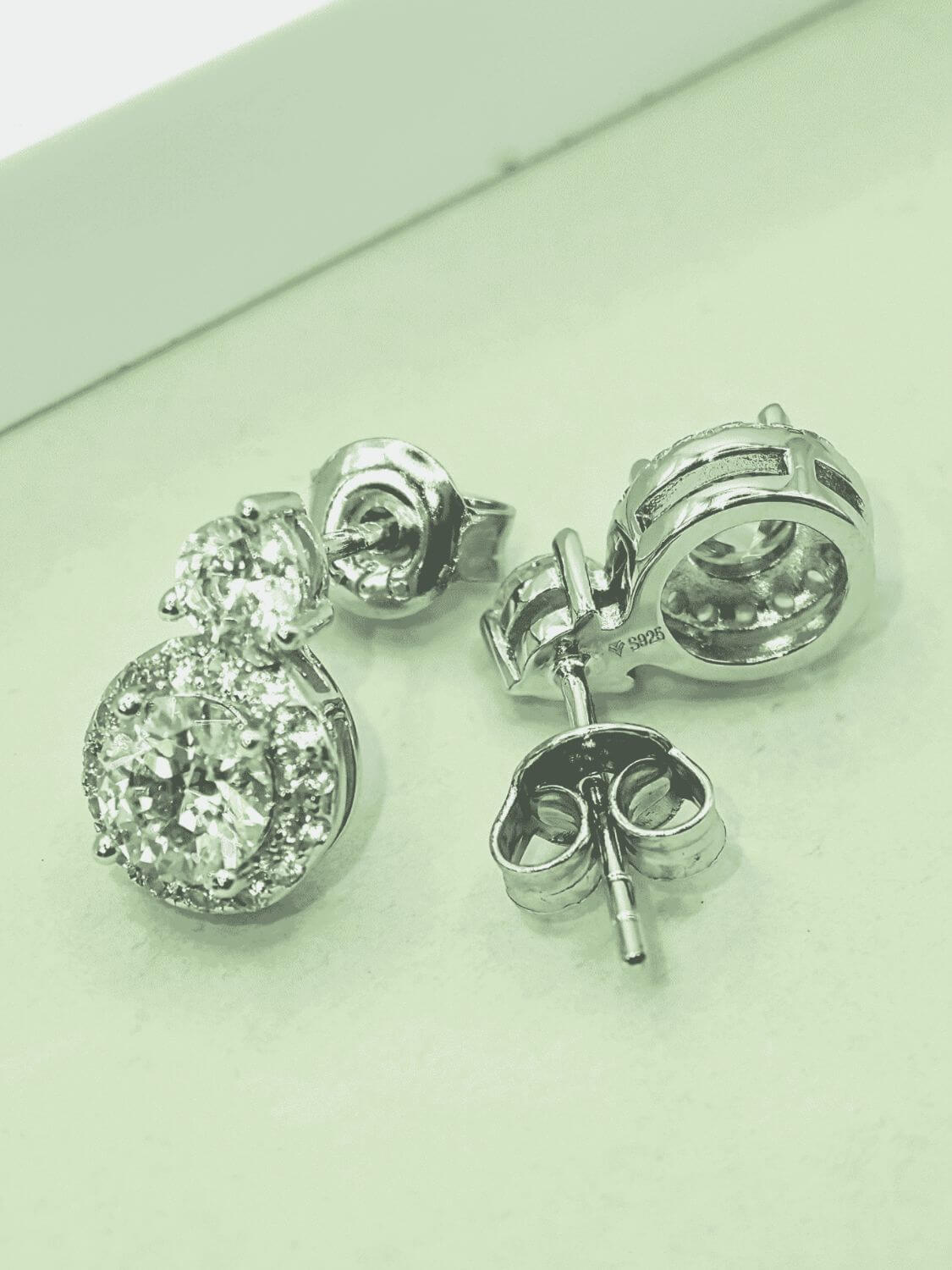 1 Carat Moissanite 925 Sterling Silver Earrings Earrings Luxurious Weddings