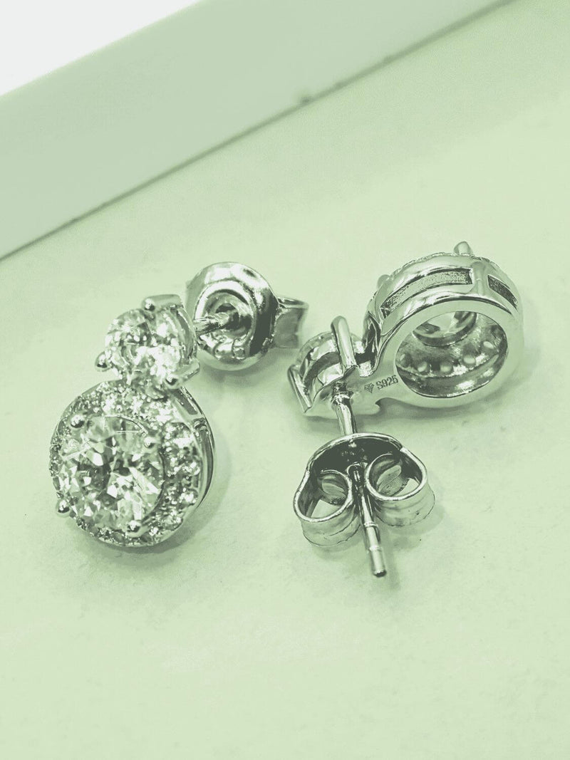 1 Carat Moissanite 925 Sterling Silver Earrings Earrings Luxurious Weddings