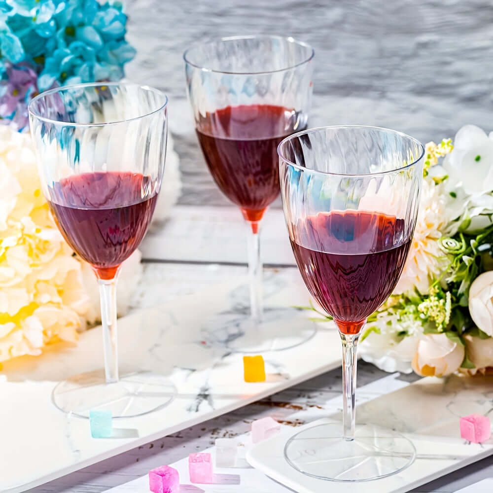 96pcs Clear Plastic Goblets – Perfect for Any Occasion Tableware Luxurious Weddings