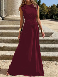 Round Neck Sleeveless Maxi Dress Maxi dress Luxurious Weddings