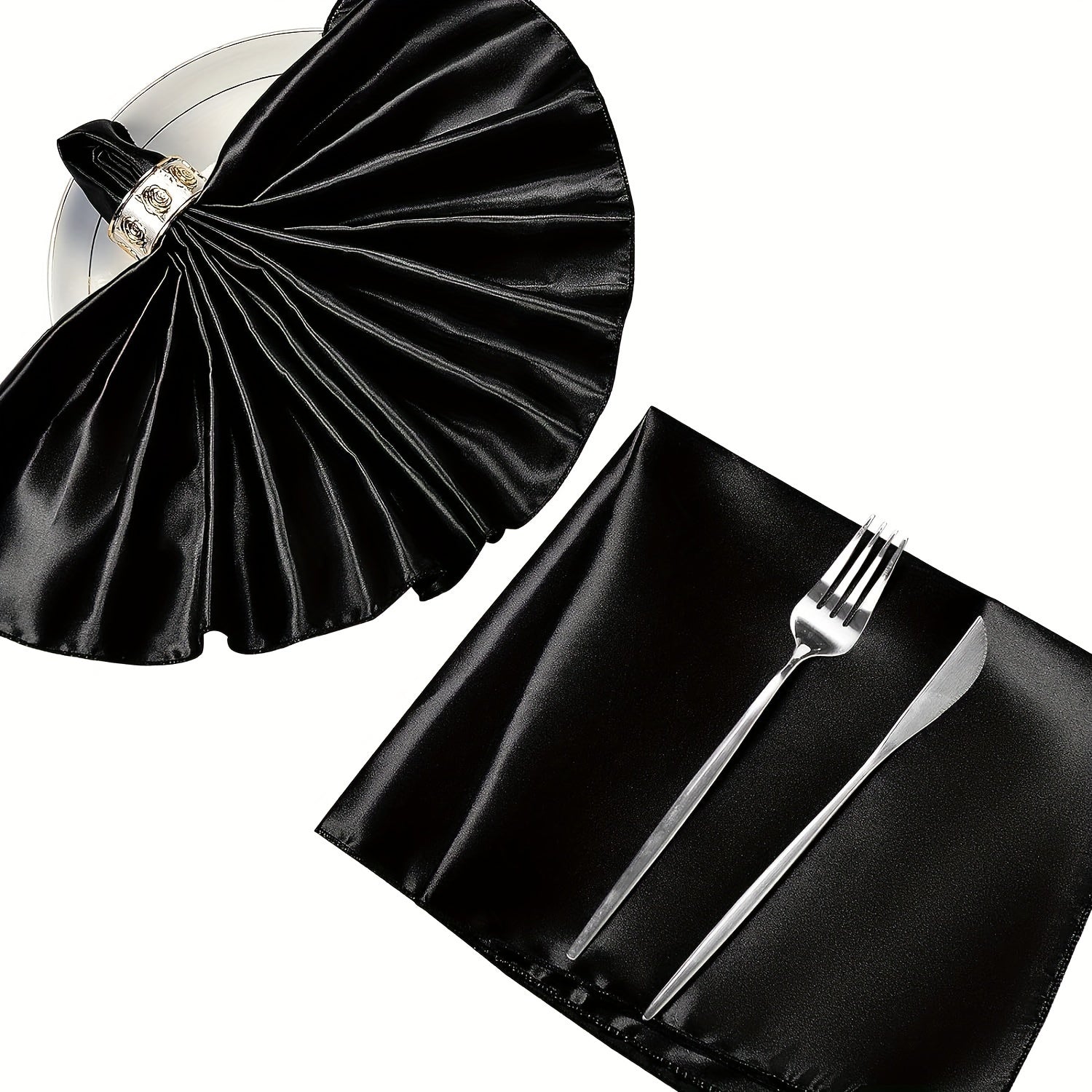 Coloured Satin Napkins - Set of 10 Napkins Luxurious Weddings