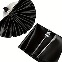 Coloured Satin Napkins - Set of 10 Napkins Luxurious Weddings