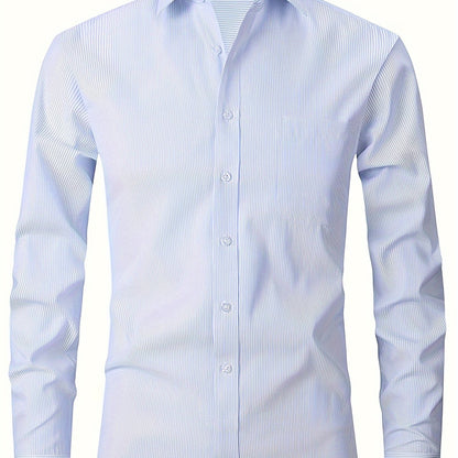 Men's Formal Business Shirts with Long Sleeves - Spring/Fall Collection Men's Formal Shirts Luxurious Weddings