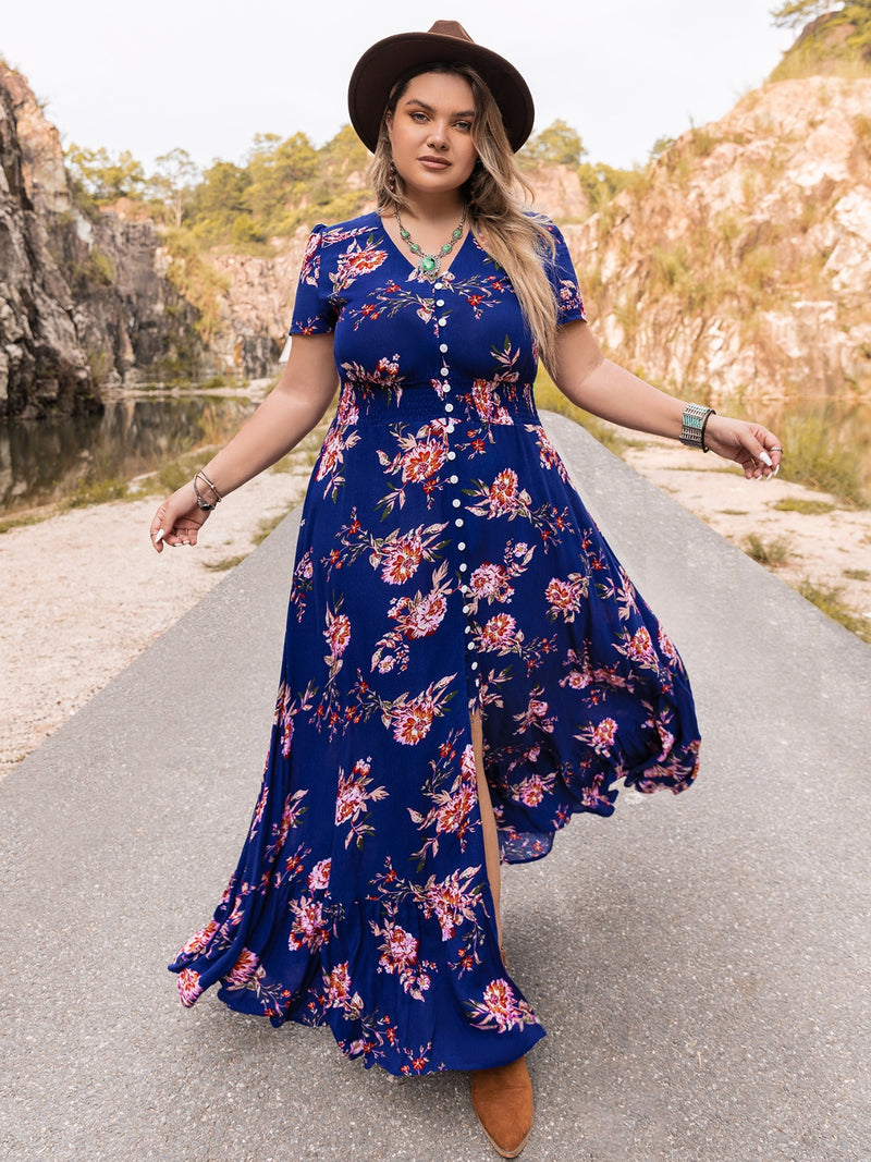 Plus Size V-Neck Maxi Dress Plus size dress Luxurious Weddings