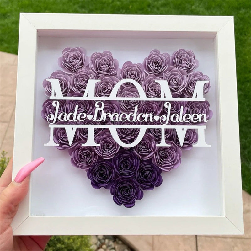 Customised Love Flower Photo Frame Mother's Day Gift Customised Photo Luxurious Weddings