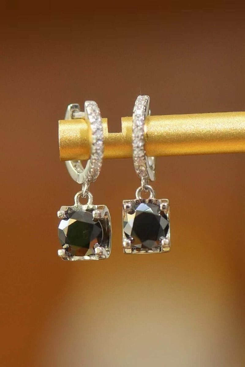 2 Carat Moissanite 925 Sterling Silver Drop Earrings rings Luxurious Weddings