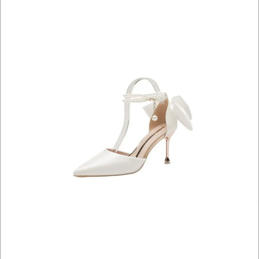 Point Toe Kitten Heels Pumps Bridal Shoes Luxurious Weddings