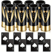 8/16pcs Groomsmen Tuxedo Shot Glasses & Bottle Opener Set gift set Luxurious Weddings