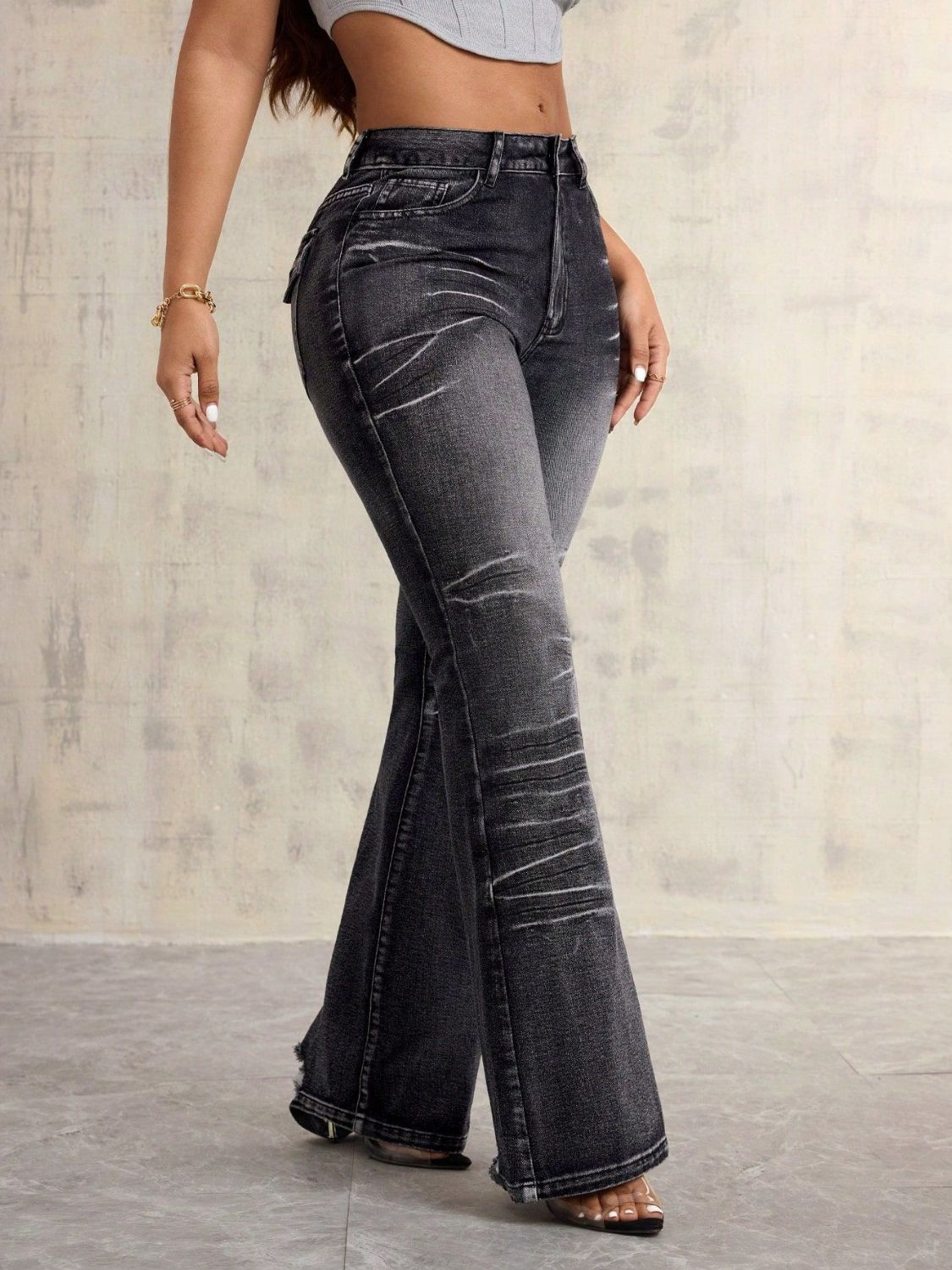 High Waist Bootcut Jeans Jeans Luxurious Weddings