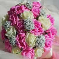 Bride 's Bouquet Red Pink Blue And Purple bouquet Luxurious Weddings