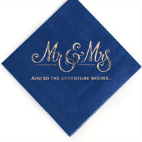Luxurious Foil Design Cocktail Napkins Napkins Luxurious Weddings