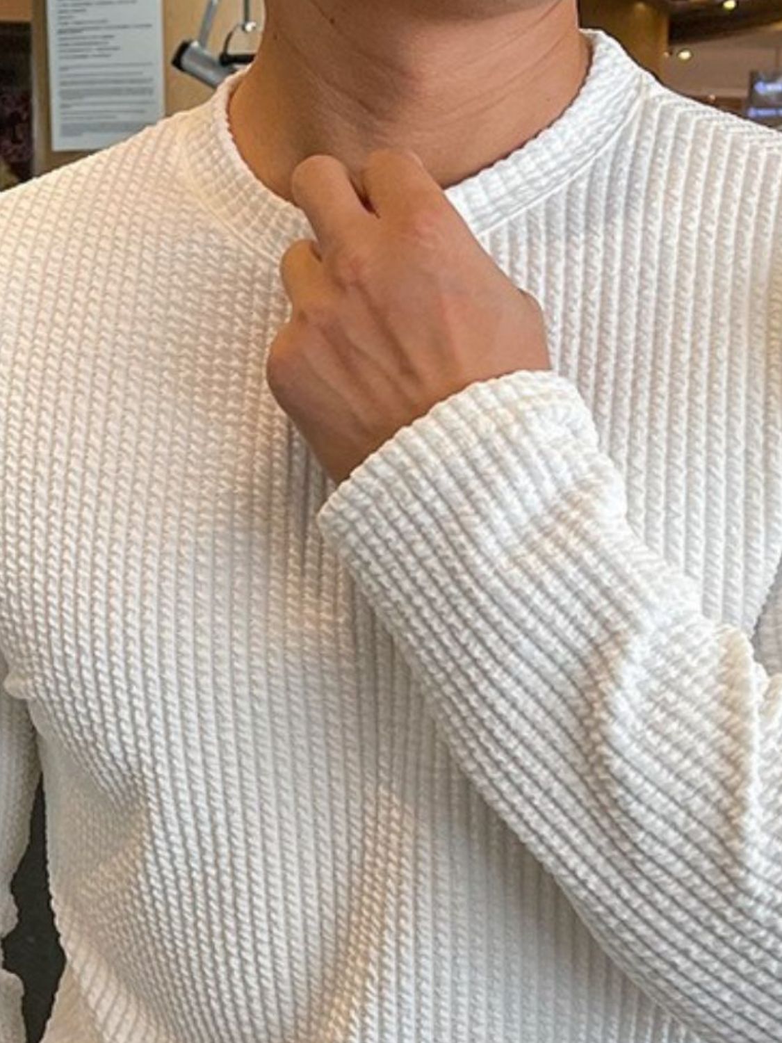 Men's Plus Size Round Neck Long Sleeve T-Shirt Men’s tshirt Luxurious Weddings