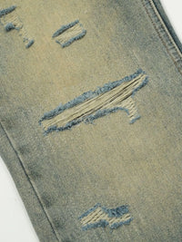 Men's Distressed High-Waist Straight Leg Jeans Jeans Luxurious Weddings