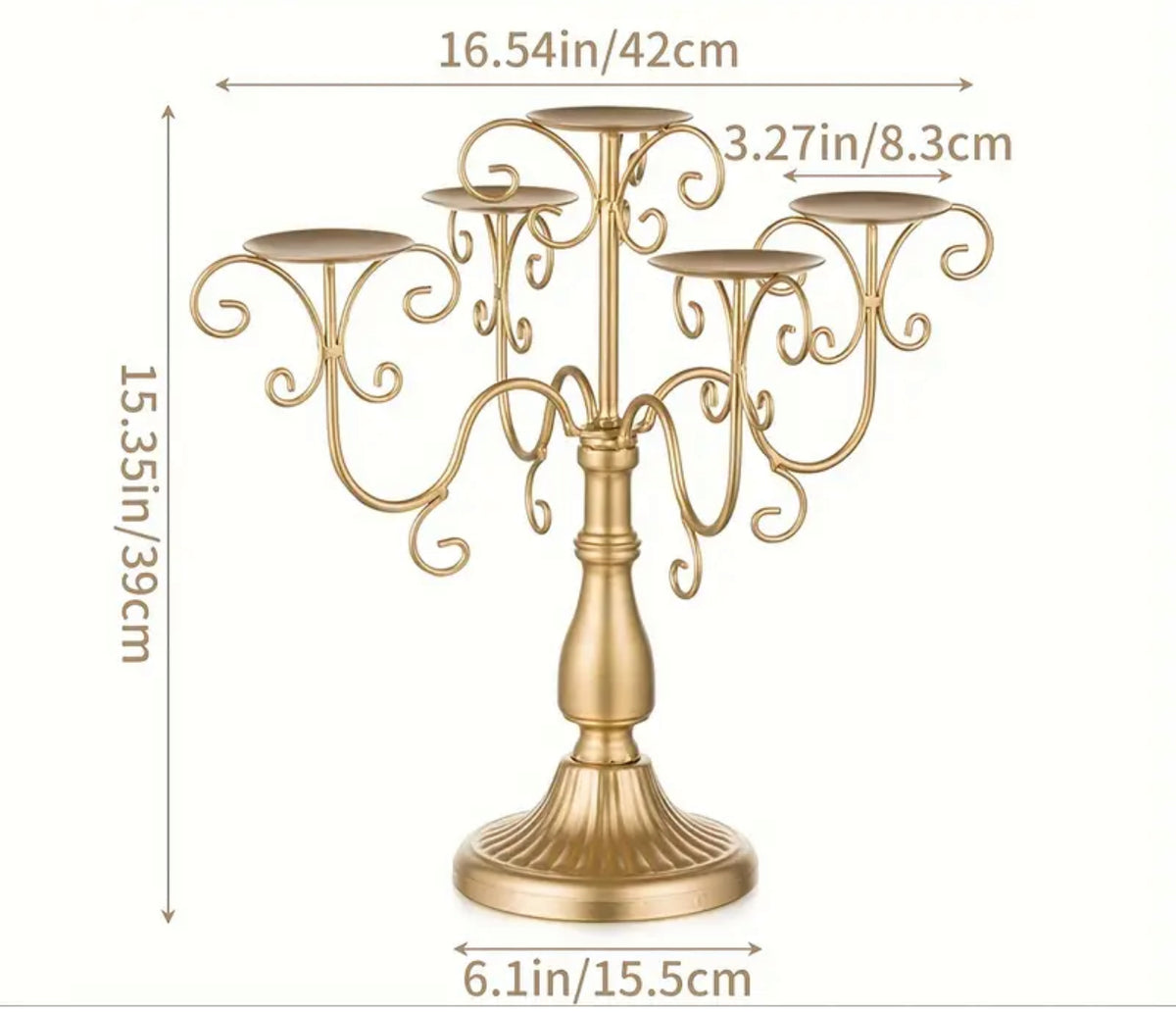 Vintage Iron Candle Holder for Wedding Reception - Table Centerpiece centerpieces Luxurious Weddings
