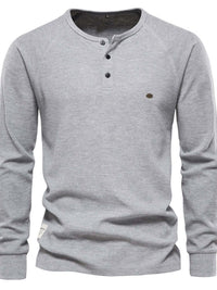Men's Waffle-Knit Long Sleeve T-Shirt Men's Tshirts Luxurious Weddings
