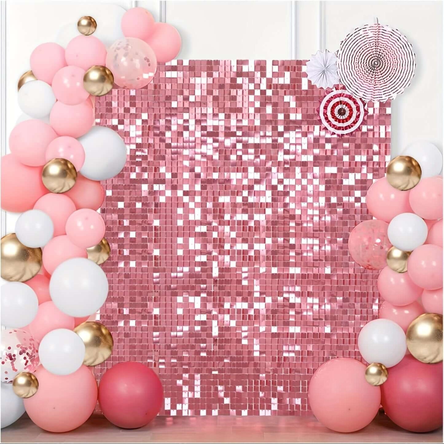 24pcs Silver Sequin Backdrop Panels for Events Backdrop Luxurious Weddings