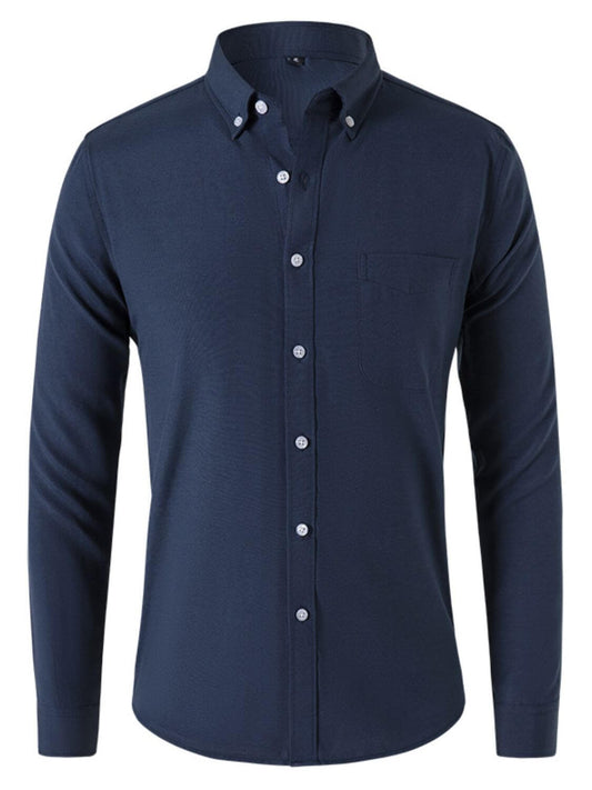 Men's Plus Size Button Down Collared Neck Shirt Men's Shirts Luxurious Weddings