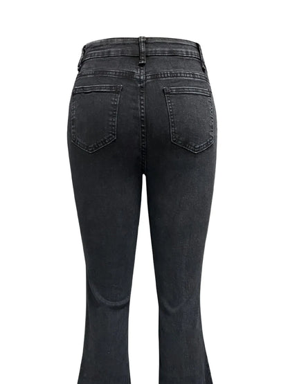 Flare Jeans with Pockets Denim Jeans Luxurious Weddings
