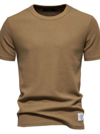Men's Waffle-Knit Short Sleeve T-Shirt mens tshirts Luxurious Weddings
