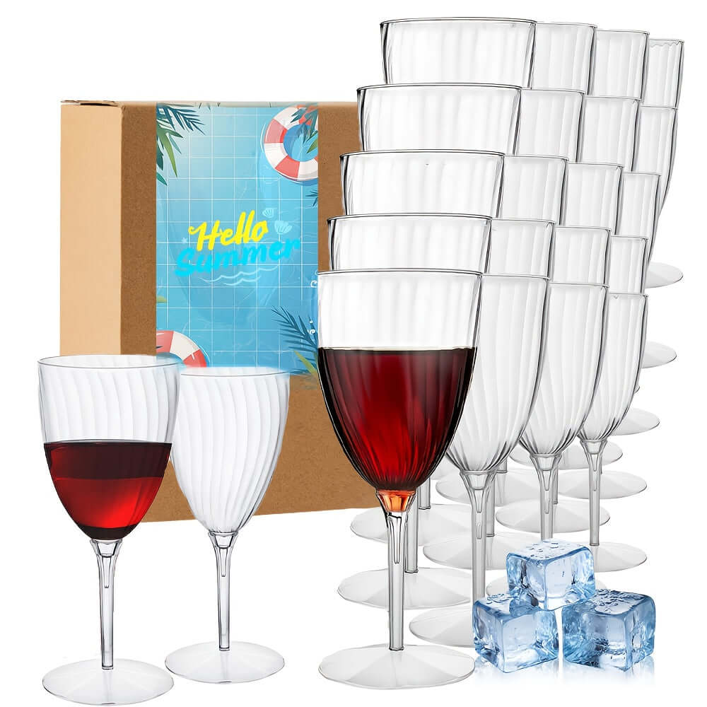 96pcs Clear Plastic Goblets – Perfect for Any Occasion Tableware Luxurious Weddings