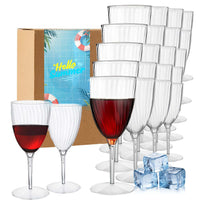 96pcs Clear Plastic Goblets – Perfect for Any Occasion Tableware Luxurious Weddings