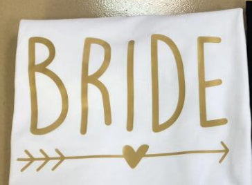 Gold T-shirt bride Tshirts Luxurious Weddings