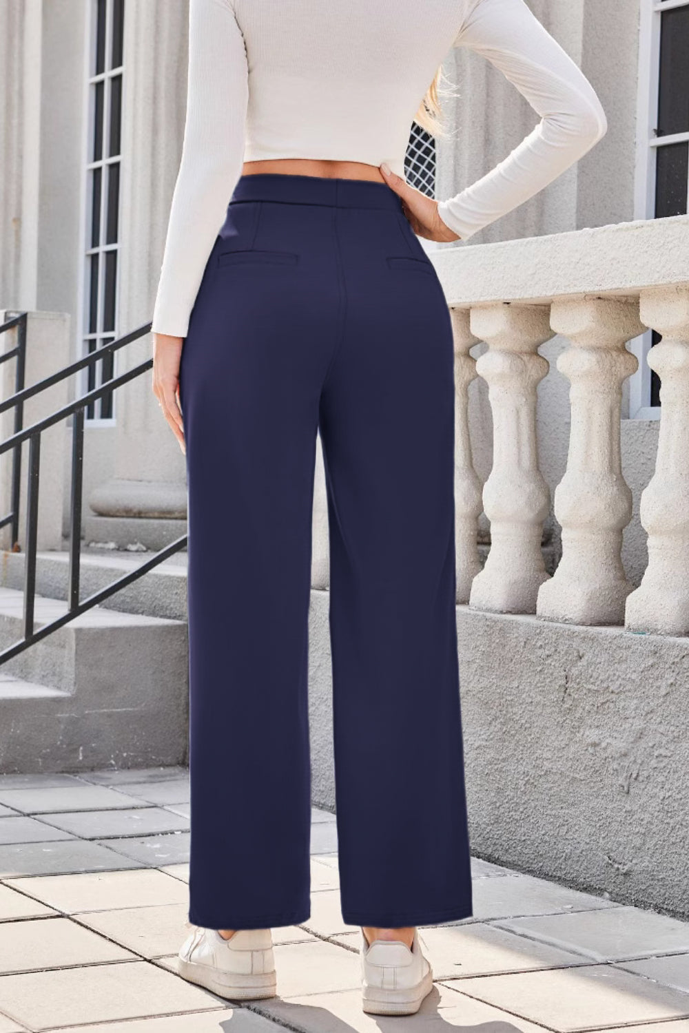Lovelet High Waist Wide Straight Pants Pants Luxurious Weddings