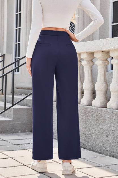 Lovelet High Waist Wide Straight Pants Pants Luxurious Weddings