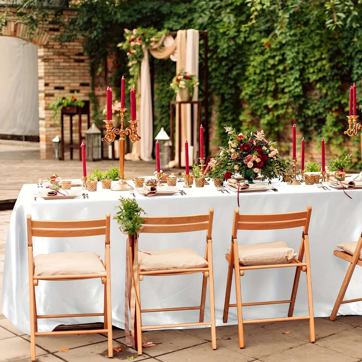 10 Elegant White Satin Tablecloths for Events tablecloths Luxurious Weddings