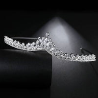 Tiara Copper Set 3A Zircon Fashion Hair Hoops Exquisite Headwear Tiara Luxurious Weddings