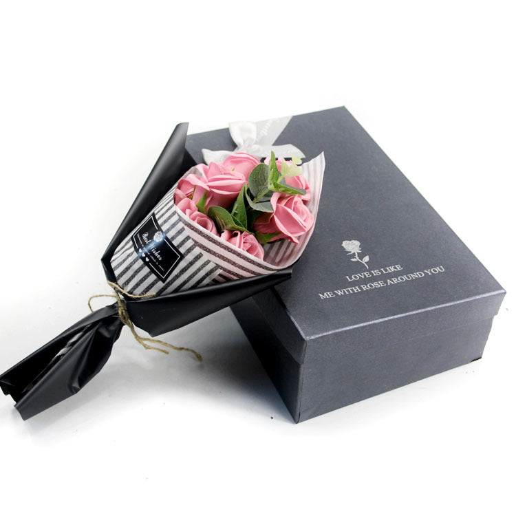 Flower Bear Gift Box Mother's Day 7 Carnation Gift Box Bouquet Luxurious Weddings