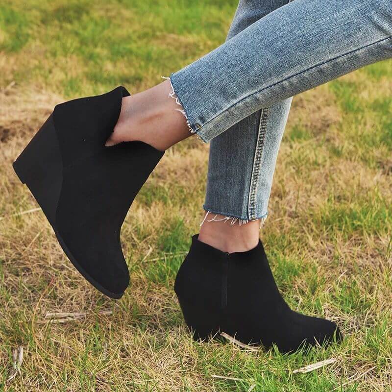 High Heel Ankle Boots with Side Zip boots Luxurious Weddings