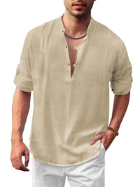 Men's Full Size Half Button Long Sleeve Shirt Plus Size shirts Luxurious Weddings