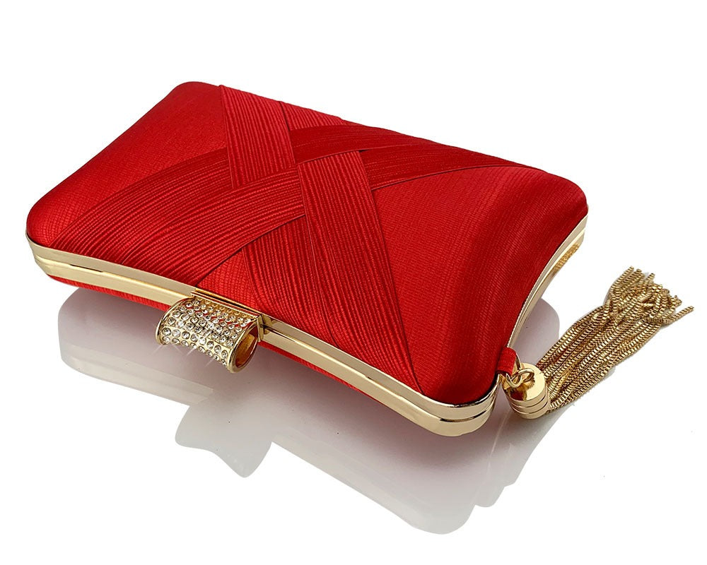 Tassel metal woven diamond Evening Bag Handbags Luxurious Weddings