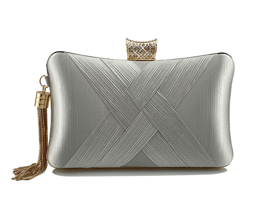Tassel metal woven diamond Evening Bag Handbags Luxurious Weddings
