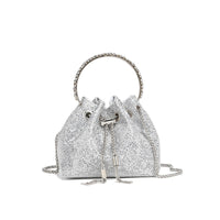Classic rhinestone bag women's evening bag high-end tassel bag handbag textured full diamond crossbody portable bucket bag Handbags Luxurious Weddings